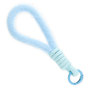 Cordini per cellulare trendy peluche blu pastello