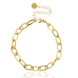 Bracciali in acciaio inossidabile maglia oro