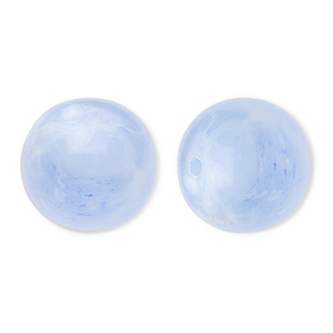 Perline in acrilico 16 mm tonda blu-marmo