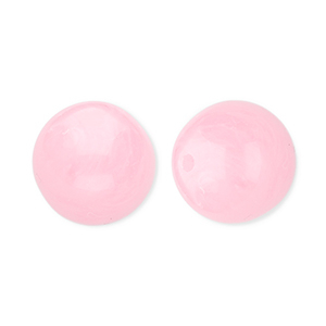 Perline in acrilico 12 mm tonda rosa-marmo