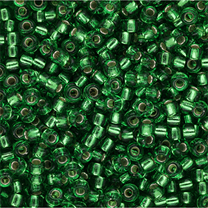 Rocailles Miyuki 8/0 Silver Lined Lt.Green 8-0015