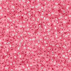 Rocailles Miyuki 11/0 Pink Transparent Silver Lined 11-0022