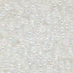 Rocailles Miyuki 8/0 Transparent Ab Crystal 8-250
