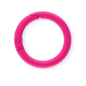 Componenti colorati anello bris&eacute; portachiavi rosa neon