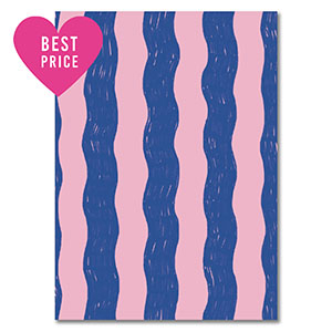 BY31&reg; Espositori bigiotteria in cartoncino onde blu-rosa chiaro