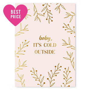 Espositori bigiotteria in cartoncino "Baby, it's cold outside" rosa chiaro