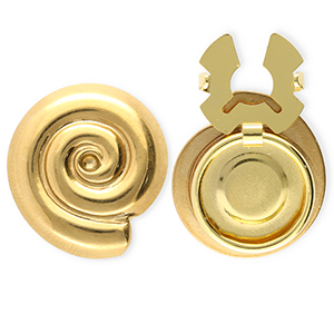 Copri bottoni in acciaio inossidabile spirale oro