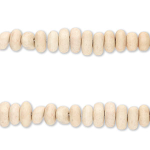 Perline di ceramica a forma di ciottolo beige semolina chiaro