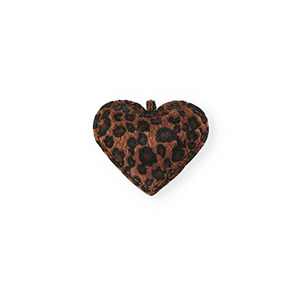 Colgantes llamativos cuore con stampa leopardo marrone scuro-nero