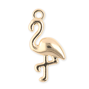 Ciondoli di metallo flamingo oro