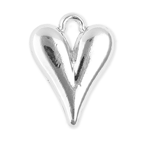 Ciondoli di metallo cuore argento