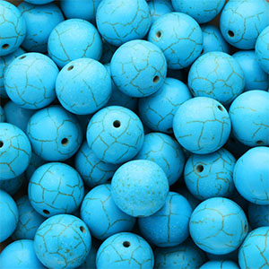 Perline di ceramica 16mm blu