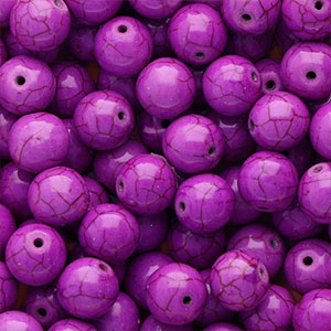Perline di ceramica 12mm viola