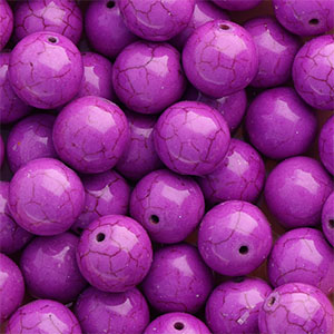 Perline di ceramica 16mm viola