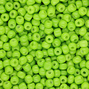 Perline di vetro rocailles 6/0 (4mm) verde lime