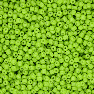 Perline di vetro rocailles 12/0 (2mm) verde lime
