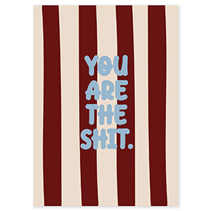 BY31&reg; Espositori bigiotteria in cartoncino "You are the shit" marrone-crema-blu chiaro