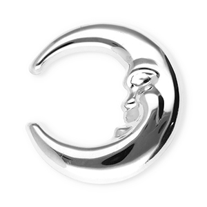 Broches accattivanti in acciaio inossidabile luna argento