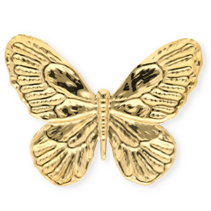 Broches accattivanti in acciaio inossidabile farfalla oro