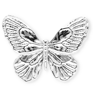 Broches accattivanti in acciaio inossidabile farfalla argento