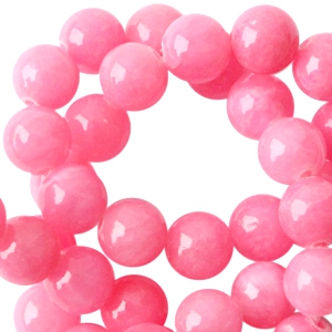 Perline in pietra naturale Calcite 6mm rosa shocking