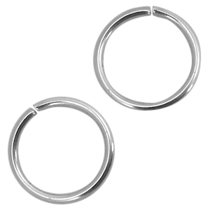 Componenti in acciaio inossidabile anellino apribile 8mm argento 