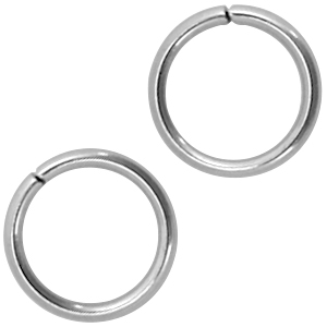 Componenti in acciaio inossidabile anellino apribile 6mm argento 