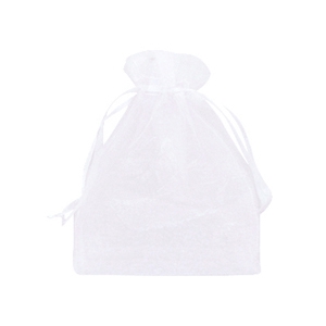 Sacchetti in organza 9x12 cm bianco