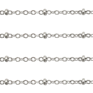 Componenti in acciaio inossidabile catena a rol&ograve; 2 mm argento