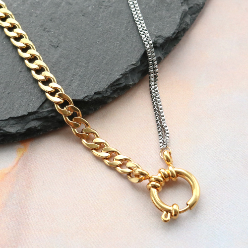 Ecco come abbinare l&rsquo;oro all&rsquo;argento in gioielli in acciaio inossidabile davvero trendy: