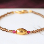 Braccialetti carini con perline sfaccettate in pietra naturale con effetto cristallo!