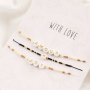 Braccialetti di tendenza in filo coda di topo con perline Miyuki e alfabeto