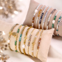 Puoi usare queste perline sfaccettate rotonde per una bella collezione di bracciali