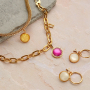 Bracciali e orecchini coordinati con cabochon