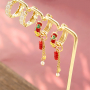 Idee creative con gli orecchini a cerchio in metallo TQ in ottone con fiori  