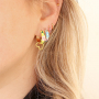 Idee creative con gli orecchini a cerchio in metallo TQ in ottone con fiori  