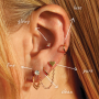 Momento di ispirazione con piercing per orecchio in acciaio inox
