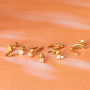 Momento di ispirazione con piercing per orecchio in acciaio inox