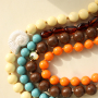 Collane colorate con perline in acrilico DQ rotonde