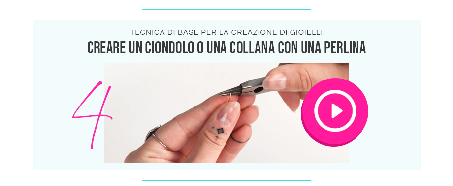 creare un ciondolo o una collana con una perlina